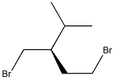 [R,(+)]-1-ブロモ-3-(ブロモメチル)-4-メチルペンタン 化学構造式