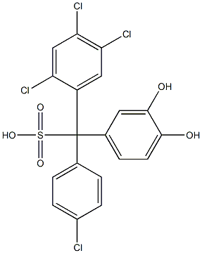 (4-Chlorophenyl)(2,4,5-trichlorophenyl)(3,4-dihydroxyphenyl)methanesulfonic acid