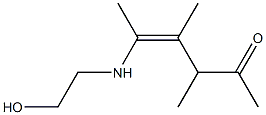 3,4-Dimethyl-2-[(2-hydroxyethyl)amino]-2-hexen-5-one,,结构式