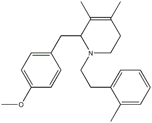 2-(4-メトキシベンジル)-3,4-ジメチル-1-[2-(o-トリル)エチル]-1,2,5,6-テトラヒドロピリジン 化学構造式