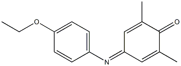 4-(4-エトキシフェニルイミノ)-2,6-ジメチル-2,5-シクロヘキサジエン-1-オン 化学構造式