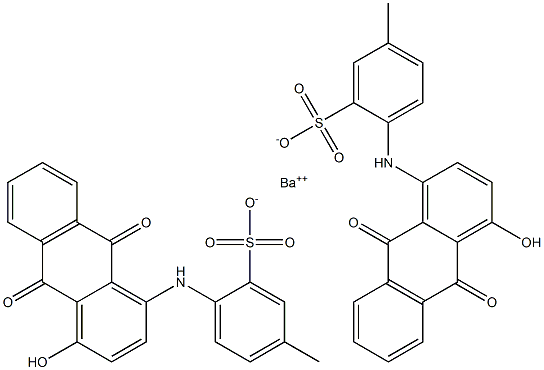 Bis[2-[(4-hydroxy-9,10-dihydro-9,10-dioxoanthracen-1-yl)amino]-5-methylbenzenesulfonic acid]barium salt Structure
