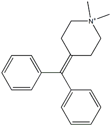 1,1-Dimethyl-4-benzhydrylidenepiperidine-1-ium,,结构式