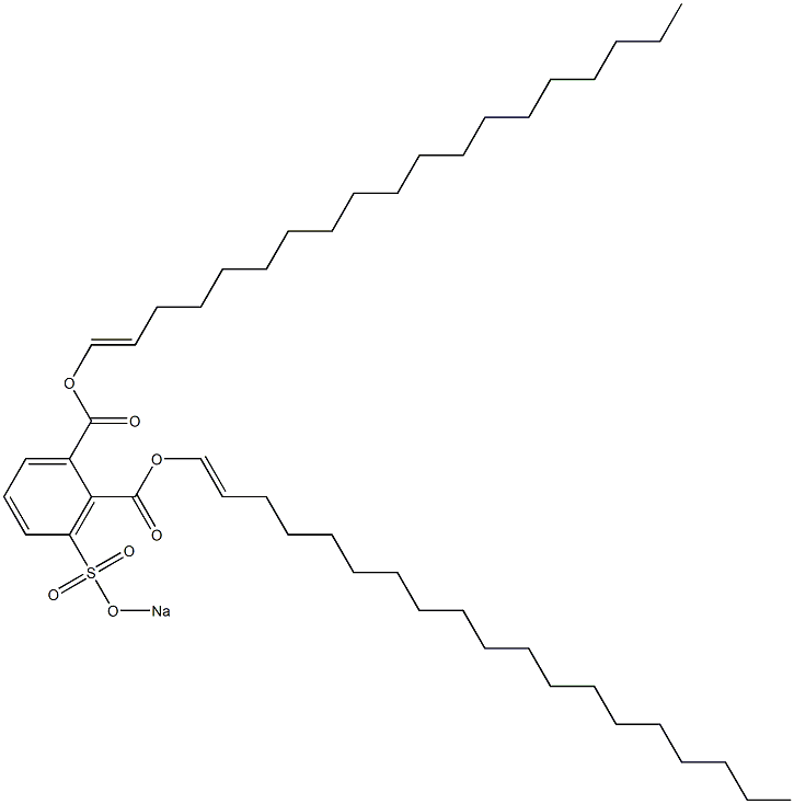 3-(Sodiosulfo)phthalic acid di(1-nonadecenyl) ester Struktur