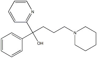 4-(1-Piperidinyl)-1-(2-pyridinyl)-1-phenyl-1-butanol 结构式