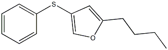 5-Butyl-3-(phenylthio)furan,,结构式