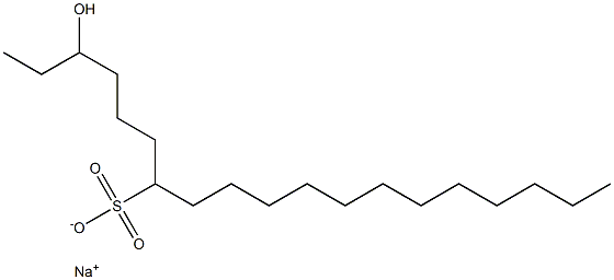 3-Hydroxynonadecane-7-sulfonic acid sodium salt Struktur