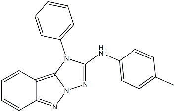 1-フェニル-2-(4-メチルフェニルアミノ)-1H-[1,2,4]トリアゾロ[1,5-b]インダゾール 化学構造式