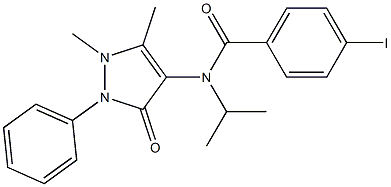 N-Antipyrinyl-p-iodo-N-isopropylbenzamide Struktur