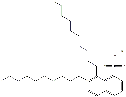 7,8-Didecyl-1-naphthalenesulfonic acid potassium salt 结构式