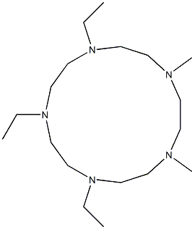 1,4,7-Triethyl-10,13-dimethyl-1,4,7,10,13-pentaazacyclopentadecane 结构式