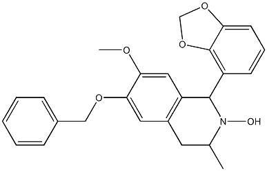 6-Benzyloxy-2-hydroxy-7-methoxy-1-[(1,3-benzodioxol)-4-yl]methyl-1,2,3,4-tetrahydroisoquinoline Structure