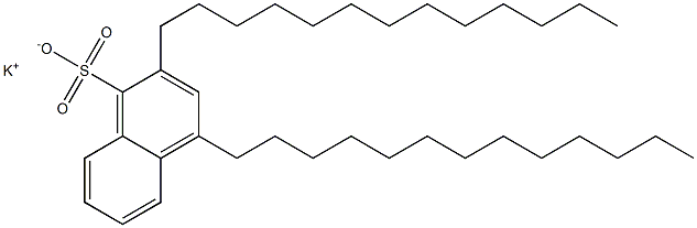 2,4-ジトリデシル-1-ナフタレンスルホン酸カリウム 化学構造式