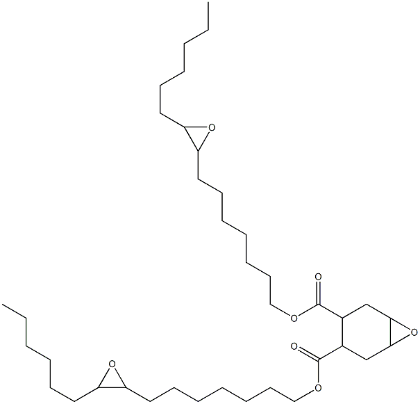 7-Oxabicyclo[4.1.0]heptane-3,4-dicarboxylic acid bis(8,9-epoxypentadecan-1-yl) ester Struktur