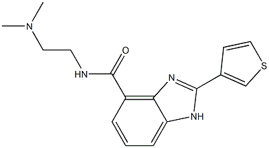 N-[2-(Dimethylamino)ethyl]-2-(3-thienyl)-1H-benzimidazole-4-carboxamide,,结构式