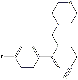 p-フルオロフェニル1-(モルホリノメチル)-4-ペンチニルケトン 化学構造式