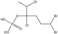 Phosphoric acid hydrogen (3,3-dibromopropyl)(1,2-dichloropropyl) ester,,结构式