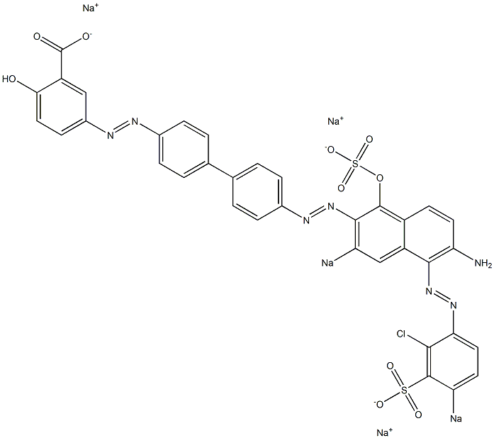 5-[[4'-[[6-Amino-5-[(2-chloro-4-sodiosulfophenyl)azo]-1-hydroxy-3-sodiosulfo-2-naphthalenyl]azo]-1,1'-biphenyl-4-yl]azo]-2-hydroxybenzoic acid sodium salt