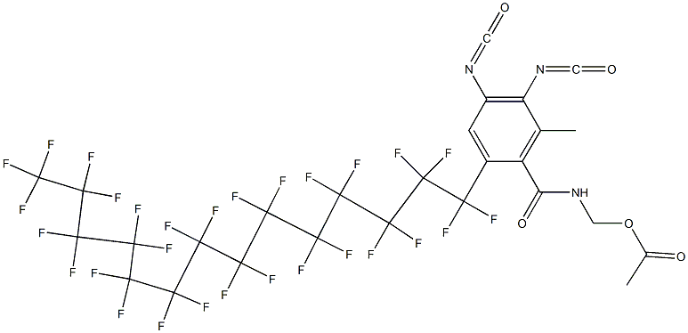 N-(Acetyloxymethyl)-2-(nonacosafluorotetradecyl)-4,5-diisocyanato-6-methylbenzamide