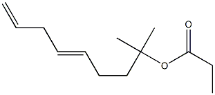 Propionic acid 1,1-dimethyl-4,7-octadienyl ester Structure