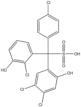 (4-Chlorophenyl)(2-chloro-3-hydroxyphenyl)(3,4-dichloro-6-hydroxyphenyl)methanesulfonic acid Structure