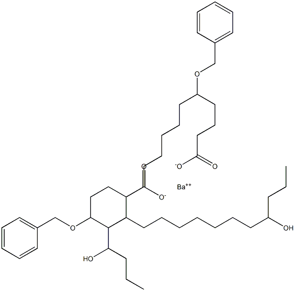 Bis(5-benzyloxy-15-hydroxystearic acid)barium salt Structure