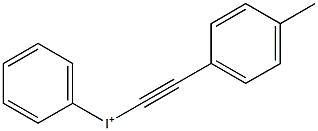 Phenyl(4-methylphenylethynyl)iodonium Struktur
