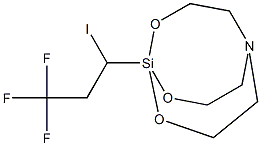 1-(1-ヨード-3,3,3-トリフルオロプロピル)-2,8,9-トリオキサ-5-アザ-1-シラビシクロ[3.3.3]ウンデカン 化学構造式