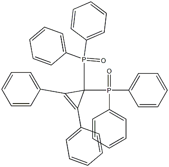 (2,3-ジフェニル-2-シクロプロペン-1,1-ジイル)ビス(ジフェニルホスフィンオキシド) 化学構造式
