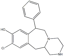 1,2,3,4,6,7,12,12a-Octahydro-7-phenyl-10-chloropyrazino[2,1-b][3]benzazepin-9-ol 结构式