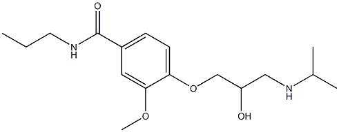 1-[4-[Propylcarbamoyl]-2-methoxyphenoxy]-3-[isopropylamino]-2-propanol Structure