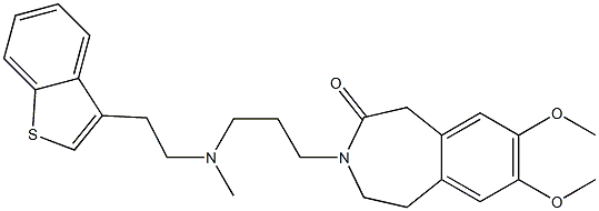 2,3-Dihydro-7,8-dimethoxy-3-[3-[N-[2-(1-benzothiophen-3-yl)ethyl]-N-methylamino]propyl]-1H-3-benzazepin-4(5H)-one