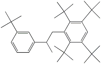 1-(2,3,5,6-Tetra-tert-butylphenyl)-2-(3-tert-butylphenyl)propane Structure