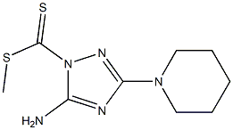 5-Amino-3-(1-piperidinyl)-1H-1,2,4-triazole-1-dithiocarboxylic acid methyl ester