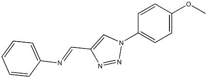 1-(4-Methoxyphenyl)-4-[(phenylimino)methyl]-1H-1,2,3-triazole Struktur