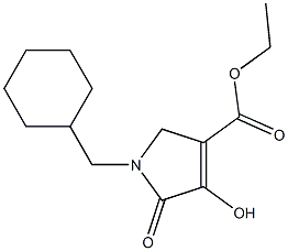 1-(Cyclohexylmethyl)-2,5-dihydro-4-hydroxy-5-oxo-1H-pyrrole-3-carboxylic acid ethyl ester Structure