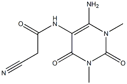 6-Amino-5-[(cyanoacetyl)amino]-1,3-dimethyluracil 结构式