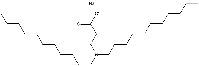 3-(ジウンデシルアミノ)プロパン酸ナトリウム 化学構造式