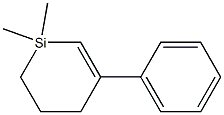 1,1-Dimethyl-3-phenylsilacyclohexa-2-ene,,结构式