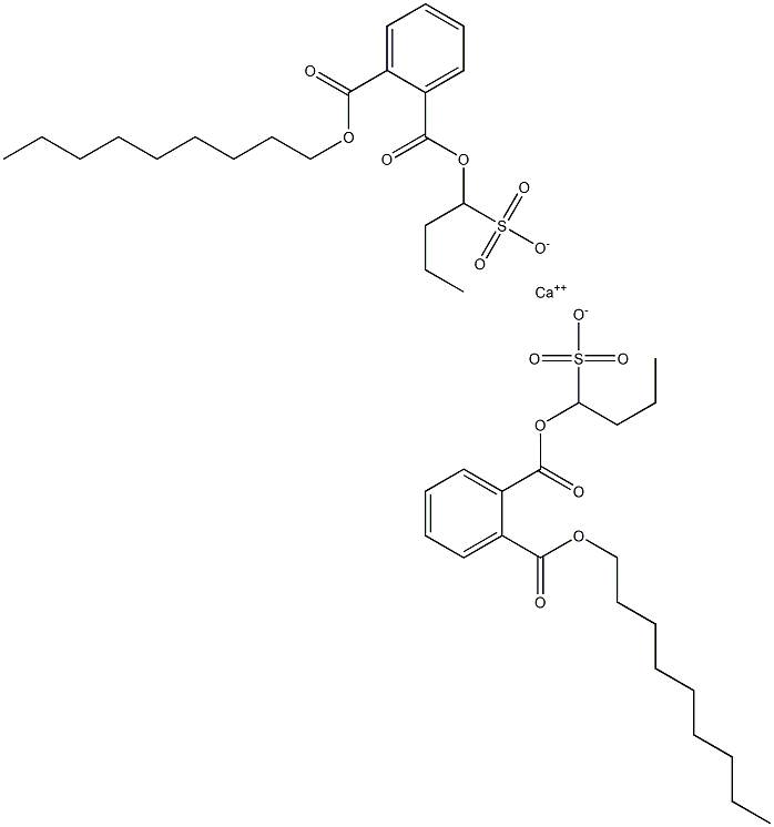 Bis[1-[(2-nonyloxycarbonylphenyl)carbonyloxy]butane-1-sulfonic acid]calcium salt 结构式