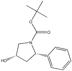 4 (S) -Hydroxy- 2 (S)-phenyl-pyrrolodine-1-carboxylic acid tert.-butylester Structure