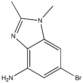 6-Bromo-1,2-dimethyl-1H-benzoimidazol-4-ylamine 结构式