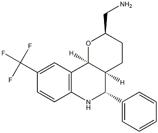  C-((2R,4aS,5R,10bS)-5-Phenyl-9-trifluoromethyl-3,4.4a,5,6,10b-hexahydro-2H-pyrano[3,2-c]quinolin-2-yl)methylamine