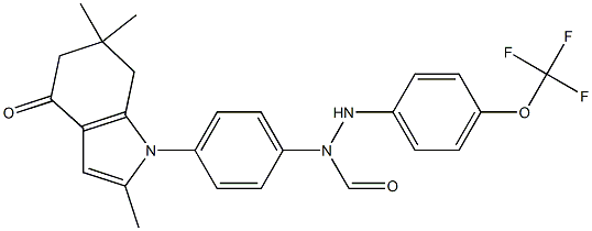  ((4-(Trifluoromethoxy)phenyl)amino)-N-(4-(2,6,6-trimethyl-4-oxo(5,6,7-trihydroindolyl))phenyl)formamide