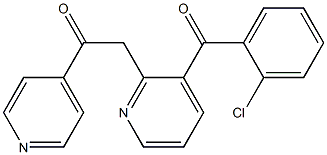 ETHANONE, 2-[3-(2-CHLOROBENZOYL)-2-PYRIDINYL]-1-(4-PYRIDINYL)- Structure