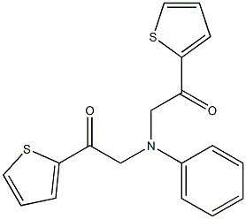 2-[(2-OXO-2-THIOPHEN-2-YL-ETHYL)-PHENYL-AMINO]-1-THIOPHEN-2-YL-ETHANONE Struktur