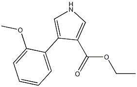 4-(2-METHOXYPHENYL)-1H-PYRROLE-3-CARBOXYLIC ACID ETHYL ESTER 化学構造式