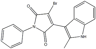 3-BROMO-4-(2-METHYL-1H-INDOL-3-YL)-1-PHENYL-PYRROLE-2,5-DIONE Structure