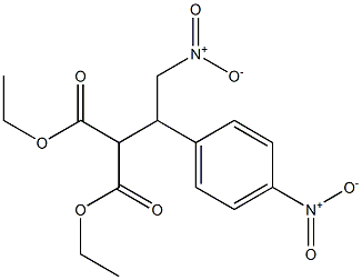 PROPANEDIOIC ACID, 2-[2-NITRO-1-(4-NITROPHENYL)ETHYL]-, 1,3-DIETHYL ESTER Structure