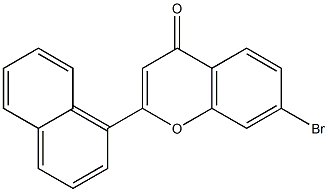 7-BROMO-2-(NAPHTHALEN-1-YL)-4H-CHROMEN-4-ONE 化学構造式